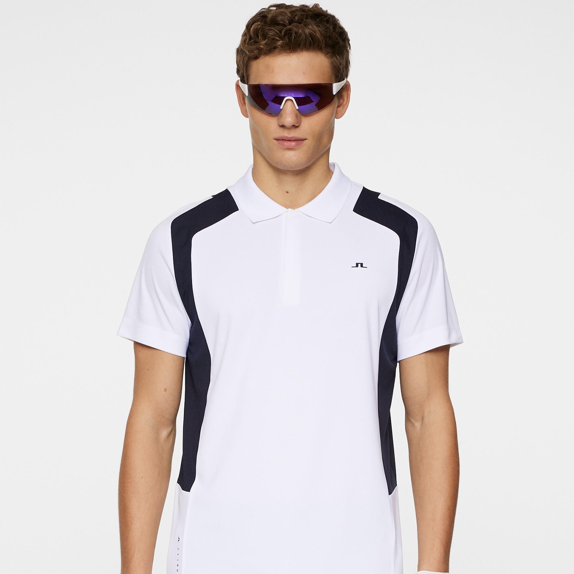 J Lindeberg Legacy Mens Golf Polo Shirt White